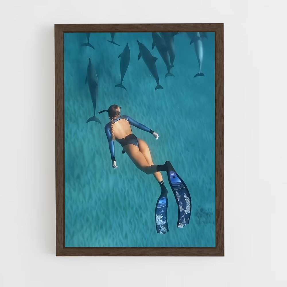 Poster Danse Sous-Marine – affiche Plongée en apnée (vue 5)
